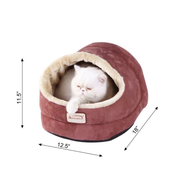 Armarkat Cat Bed Model C18HTH/MH Indian Red - Image 3